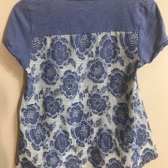 Little Yellow Button Blue/flora Cinched back - Picture 3 of 7